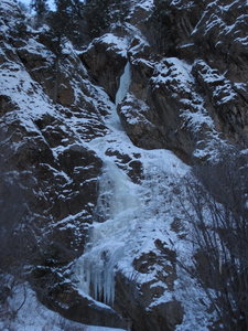 The first pitch of the route.