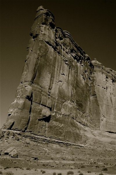 Tower of Babel. Look closely for climbers on the upper pitches. <br>
<br>
Photo: Corey Gargano