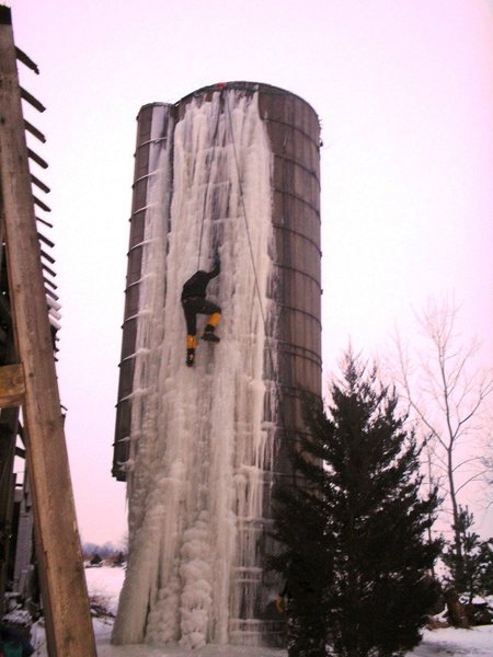 Jan. 2011. Silo ice in Illinois