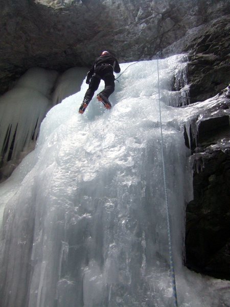 [[David Hertel]]106274703 climbing the smaller falls to the left. A little steeper but pretty short.