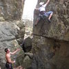 Me starting PWB Arete <br>
<br>
Favorite Climb at the hallow!!! <br>
MUST DO!! 