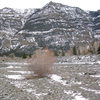 From the end of the road.<br>
<br>
Mean Green on left.<br>
High on Boulder right.