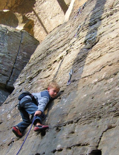 First lead on Acrophobics Anonymous (5.4).