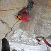 Top of pitch 2 belay