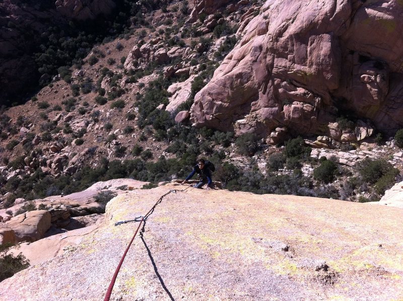 Kabir clearing the "bulge" on the last and wonderful pitch of Ewephoria.