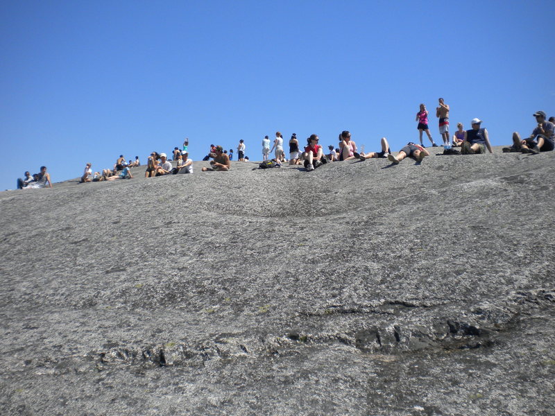 The Cheering section at the top of Raven's Castle.  Beware of bottles and cameras cascading on your head :)