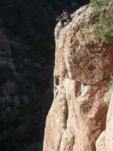 climbing to the second tier