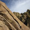 Leading up pitch 2 of Moby Dick, Cochise Stronghold, AZ