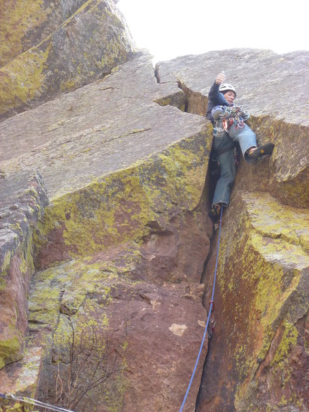 Good rest before the crux move.<br>
Photo: Roth.