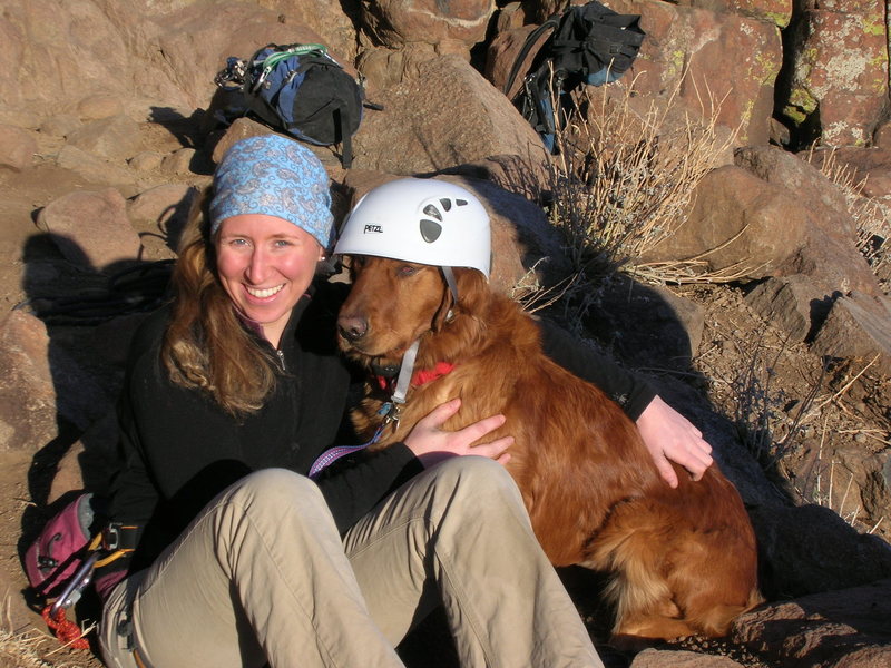 Abbie and our safety inspector, Bolo