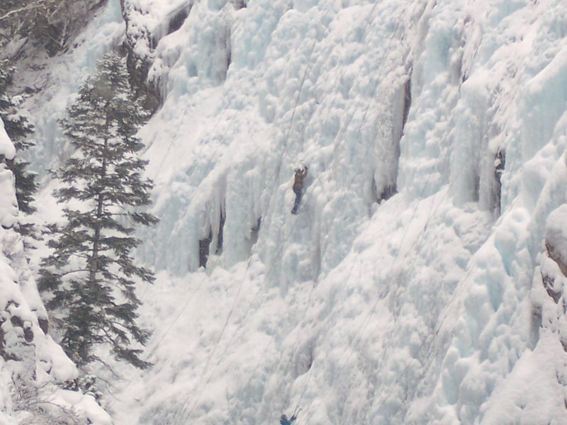 ouray ice festival, first time climbing ice. school room area WI3-4