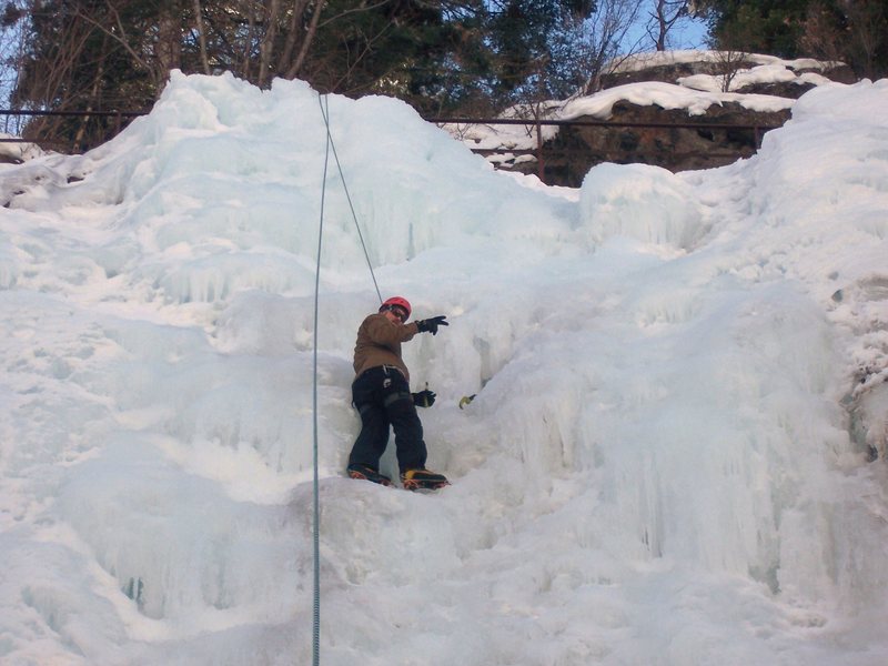 ouray ice festival, first time climbing ice. school room area WI3-4