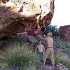 climber topping out Chewbacca. (photo: bob broilo)