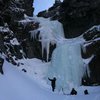 The last, long pitch. An 80 degree pillar before a long slab.