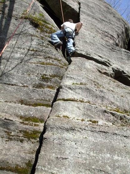 Scott Tingley approaching the crux.