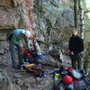 Bob and I at Farm Rock in Gatineau Park. Unfortunately this area is now closed to climbing.