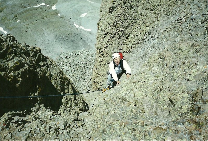 My dad, age 62, on the last pitch - his last 13'er.