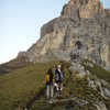 After hiking along the road for a distance, take this trail, then go left around the buttress