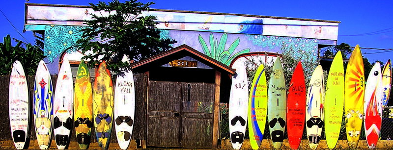 Board fence in Paia<br>
Photo: Olaf Mitchell