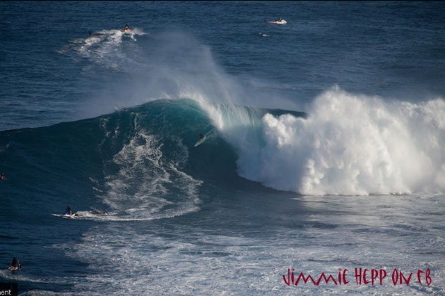 Shane Dorian paddling in at Jaws