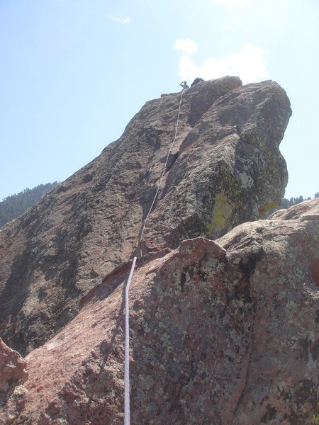 Me, after leading the first ridge traverse of the First Flat Iron.