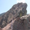 Me, after leading the first ridge traverse of the First Flat Iron.