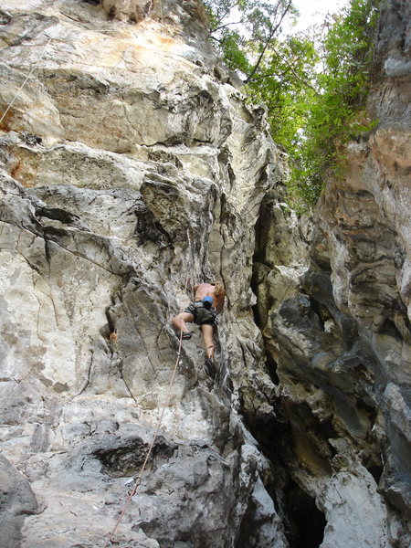 Justin Day getting on the Black Widow Arete 