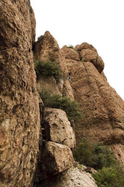 Me leading Oolong - my first time on this route. I loved it.  Thanks to Erik for taking the photo