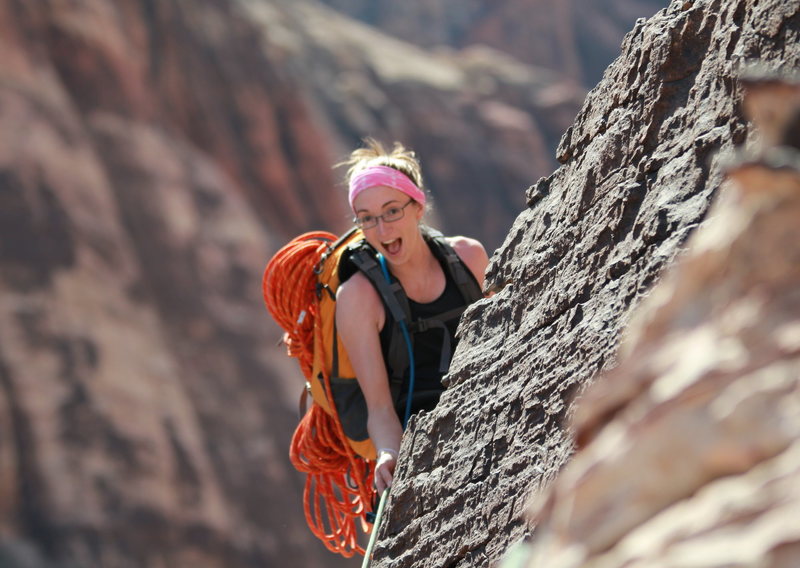 5.3 traverse to the last belay station