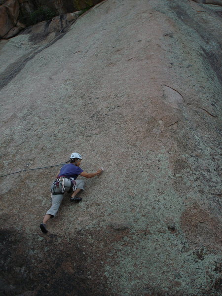 Lin Murphy nearing the end of the traverse, 7-10-09.