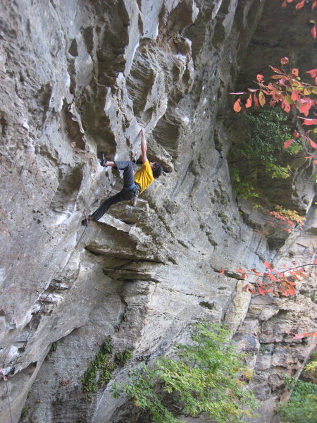 John battling the steep.