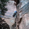 Carson revisiting his climb.