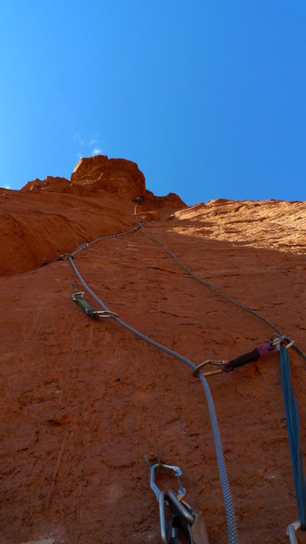 Leading the beak seam on pitch 3