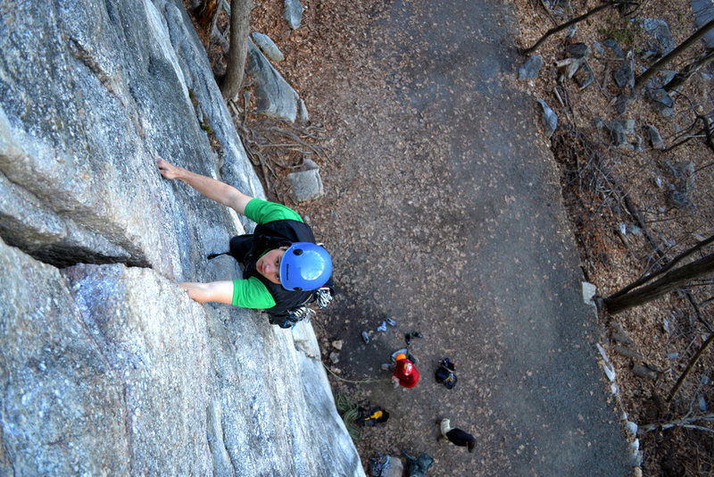 Ryan Brink nearing the top.