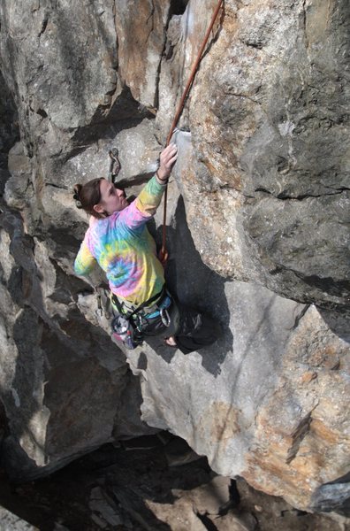 the crux is reachy for shorties.... nicole, making it work