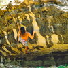 Arkansas Mike on the warm-up wall left of Super Roof