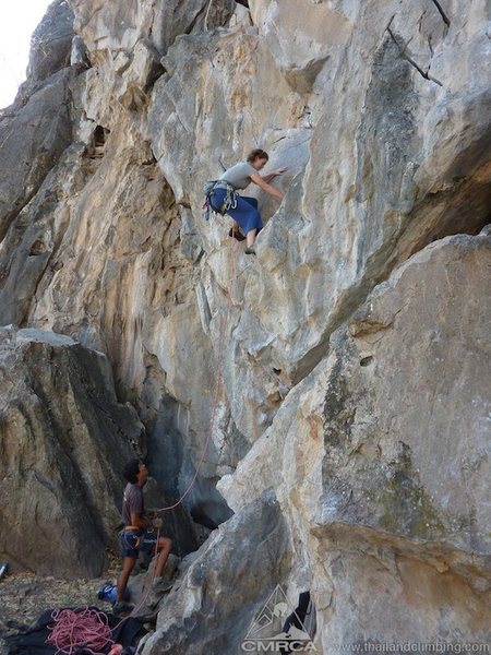 Denali climbing the crack system on destiny 