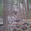 Purple Haze Boulder from the trail. 