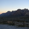 Sunset over Red Rock NV from White Rock Spring.