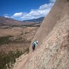 Looking back at the traversing second pitch.