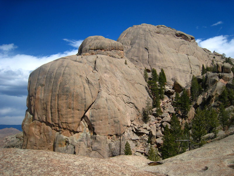 Baby Helen's and Acid Rock from the top of Helen's Dome.