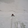 John Klooster on the upper slab pitches of West Gully.  Black Lake RMNP. April 17th 2011.