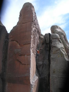 Sam starting up the hueco heaven.