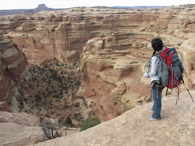 Admiring the amazing beauty of the Maze. It was one of the most beautiful places I've ever been. I hope to return again soon. <br>
<br>
April 2011- photo by Jonny