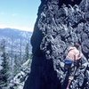 Bob Culp leading on a 1980 ascent of the DeVille III route.