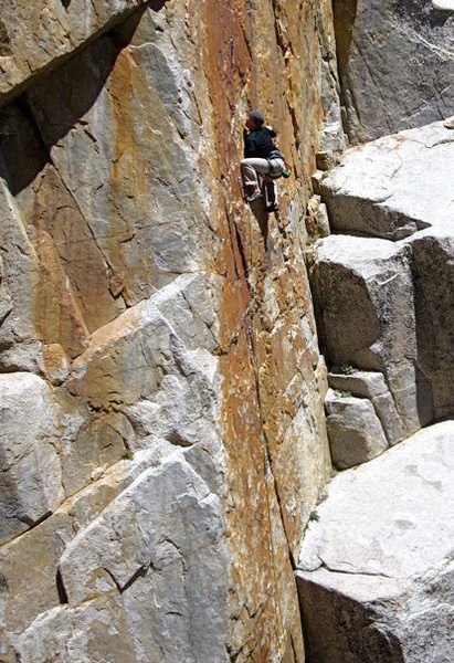 High stepping the crux.