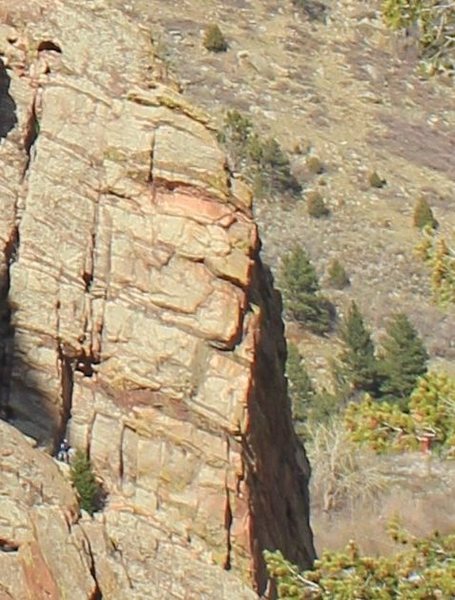 The arete of Left Out<br>
(taken from up the canyon).