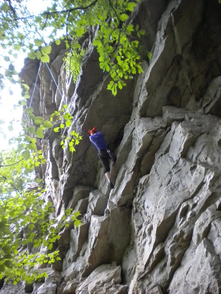 climber under Fortis Roof
