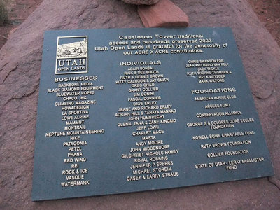 Don't forget to thank those who made and continue to make access to Castleton possible. There's a donation station at the camping area/parking lot.  Please contribute.