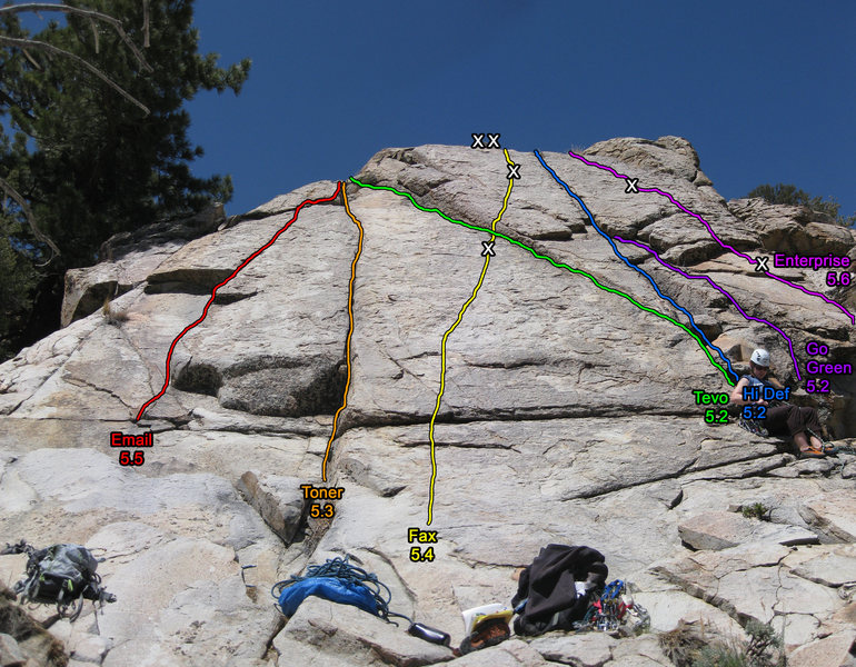 Tanglewood Slab route topo.